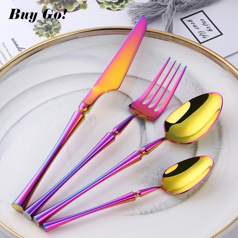 Stainless Steel Cutlery New Color Restaurant Small Waist Cutlery