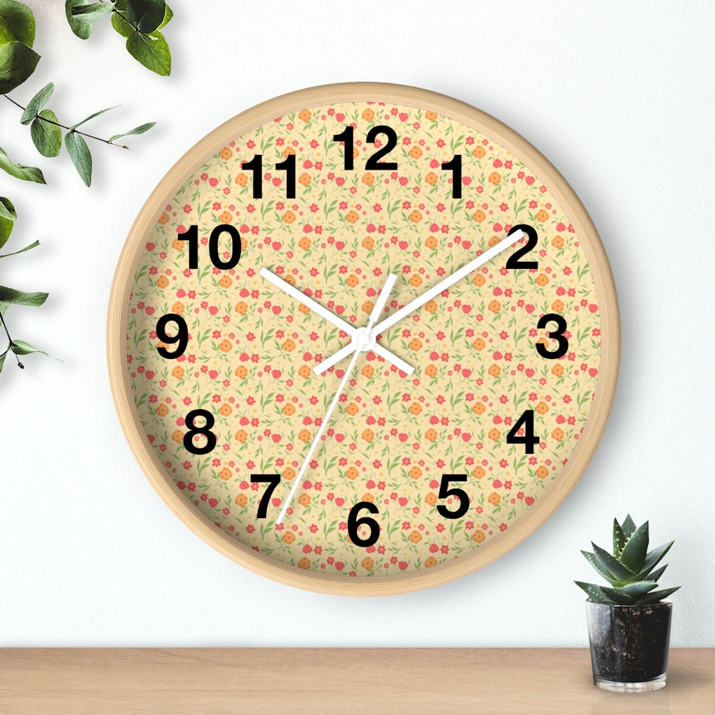 2882Time™ Cottagecore Ditsy Floral Geometric Clock