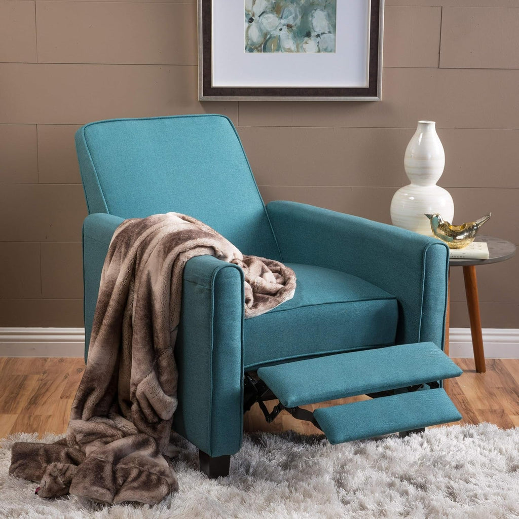 Christopher Knight Home Darvis Fabric Recliner Club Chair, Dark Teal