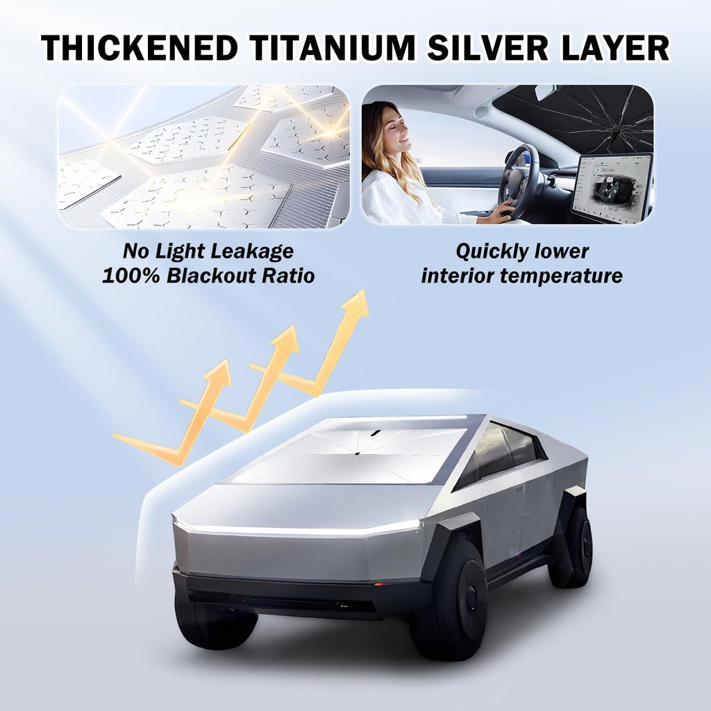 Tesla Cybertruck Sunshade Umbrella 2024-25 Blackout UV
