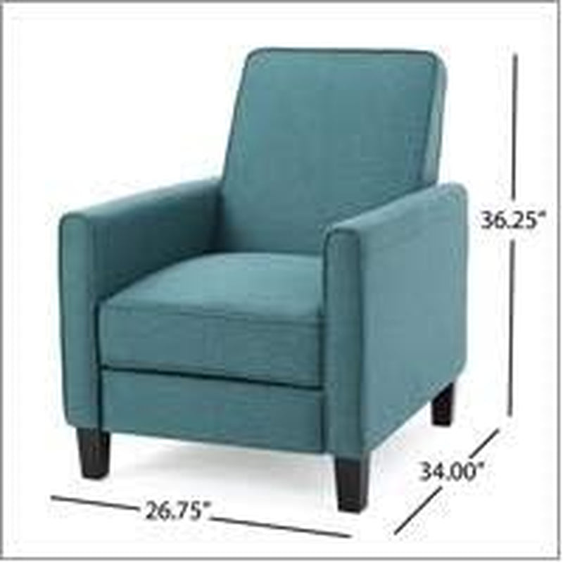 Christopher Knight Home Darvis Fabric Recliner Club Chair, Dark Teal