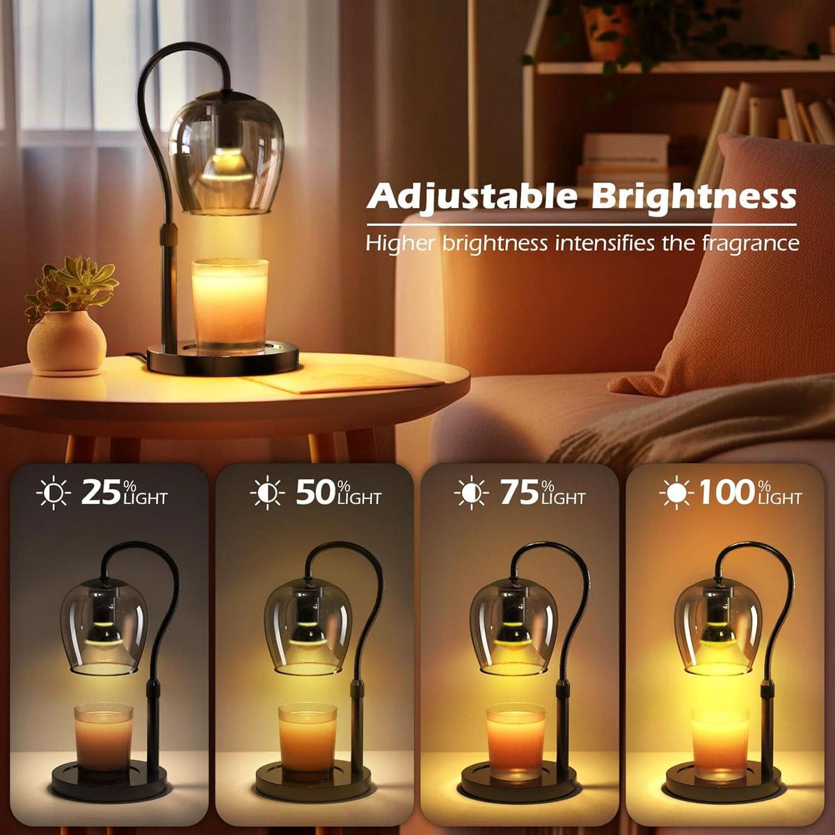 Candle Warmer Lamp Adjustable Height Dimmable Brightness-1