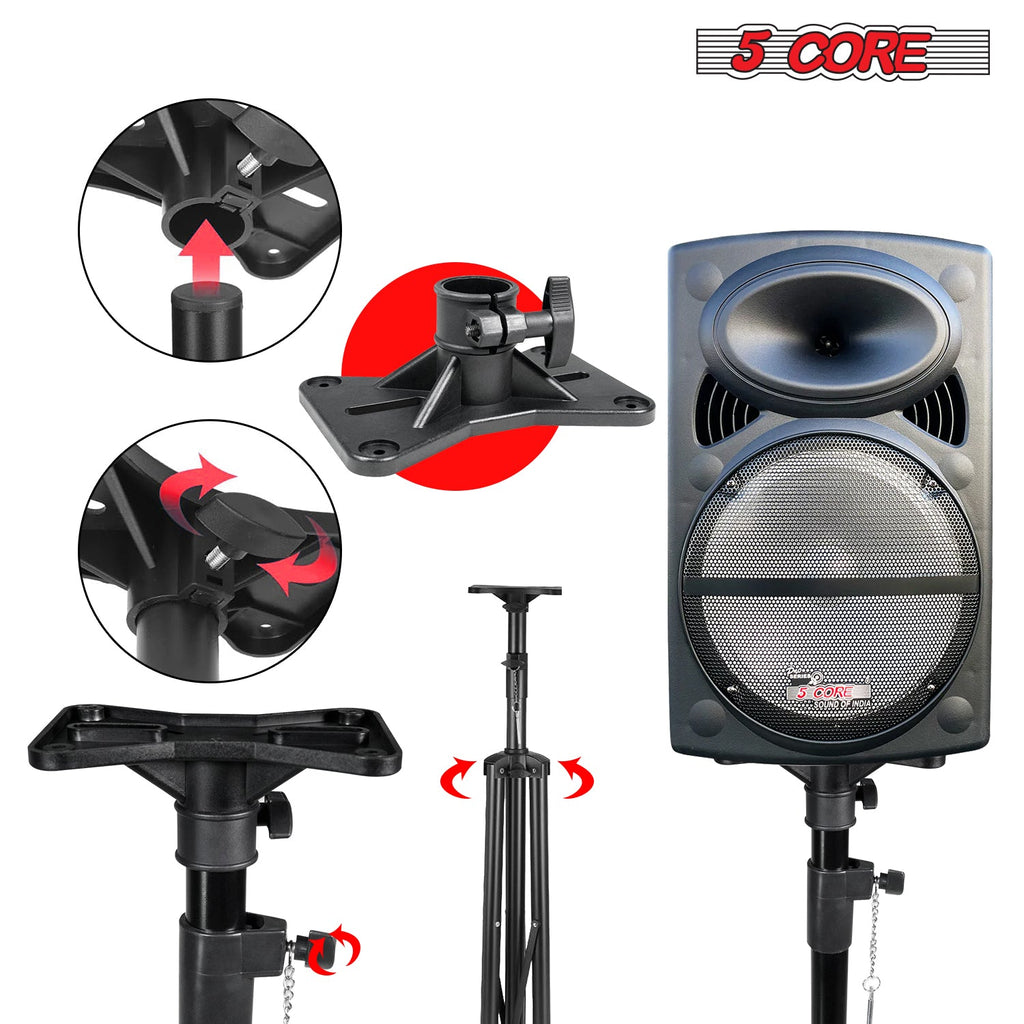 5 Core Speaker Stand Tripod Heavy Duty Adjustable Up to 72 Inch DJ