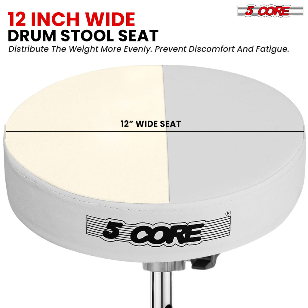 5Core Drum Throne Padded Guitar Stool Adjustable Drummer Seat for