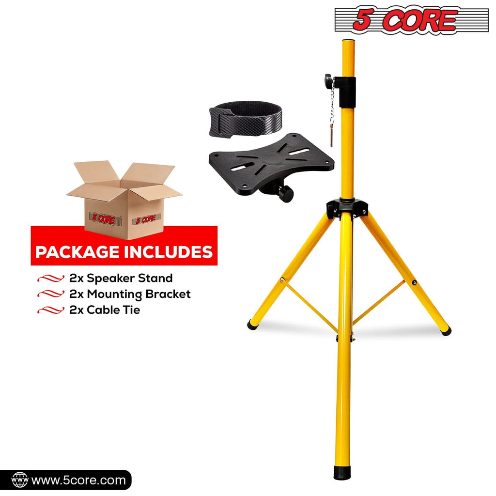 5 Core Speaker Stand Height Adjustable PA DJ Tripod Studio Monitor
