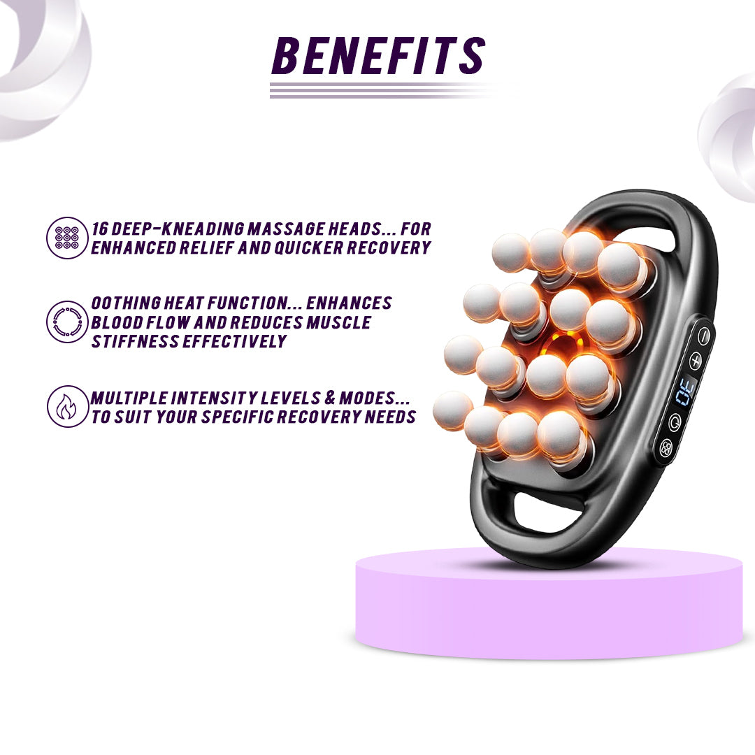 16-Head Muscle Massage Gun Deep Tissue Percussion Massager for Muscle Relaxation & Recovery