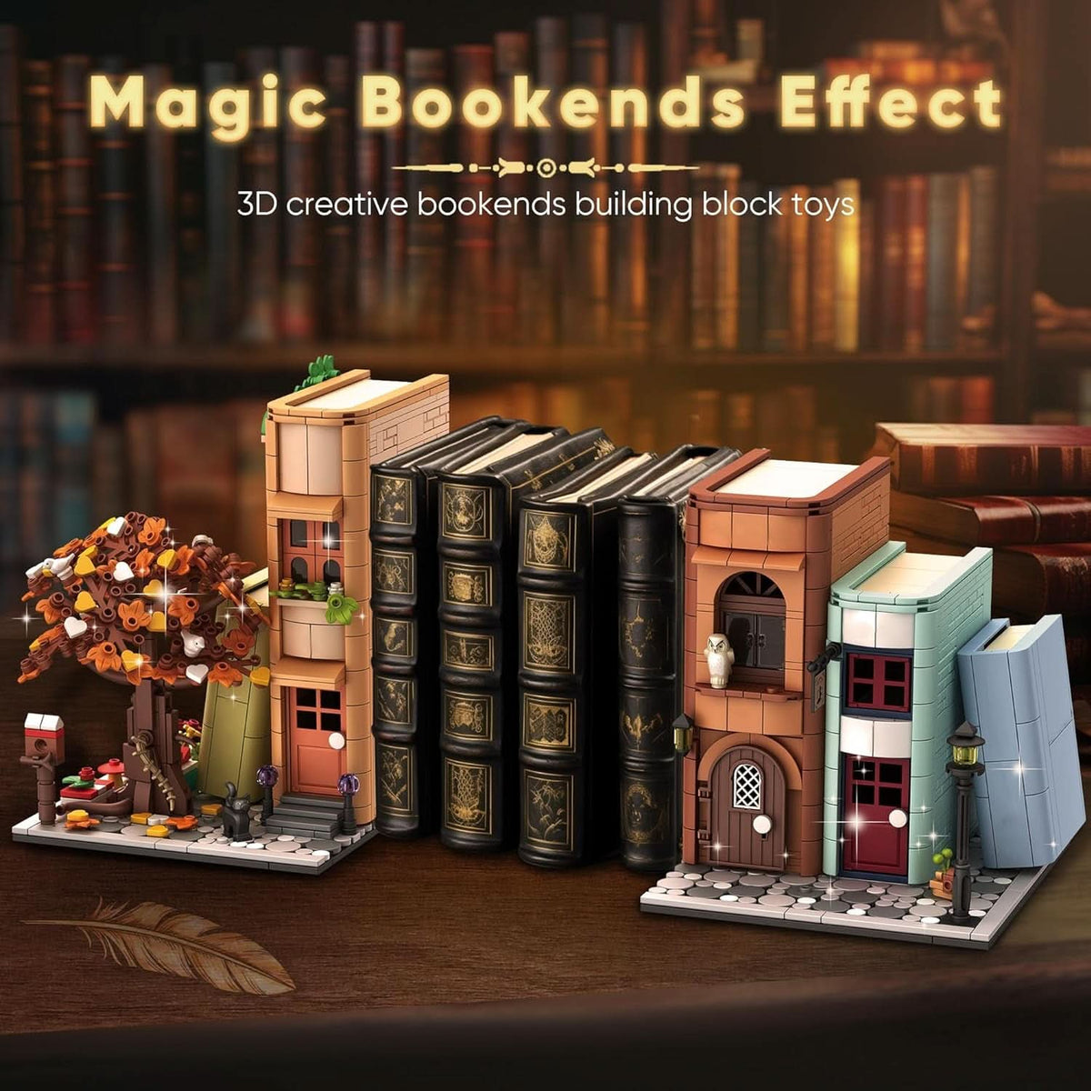 Bookend Magic House Building Kit 1488Pcs Organizer-4