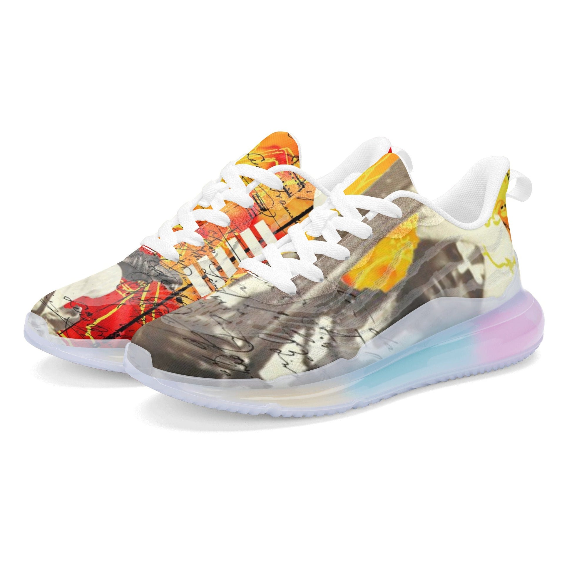 THE SITAR PLAYER II Unisex Pastel Translucent Air Sole Running Shoes