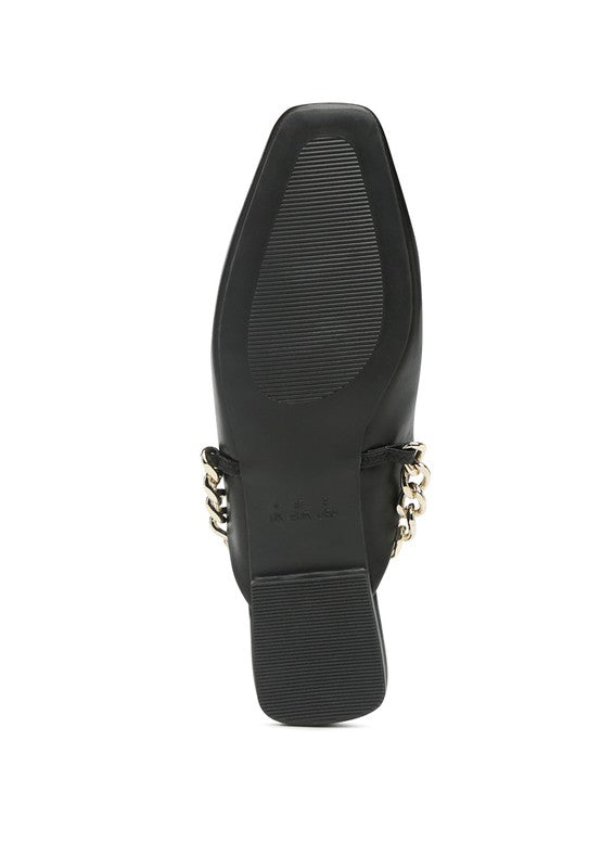 CATCH BLING CHAIN STRAP FLAT SHOES