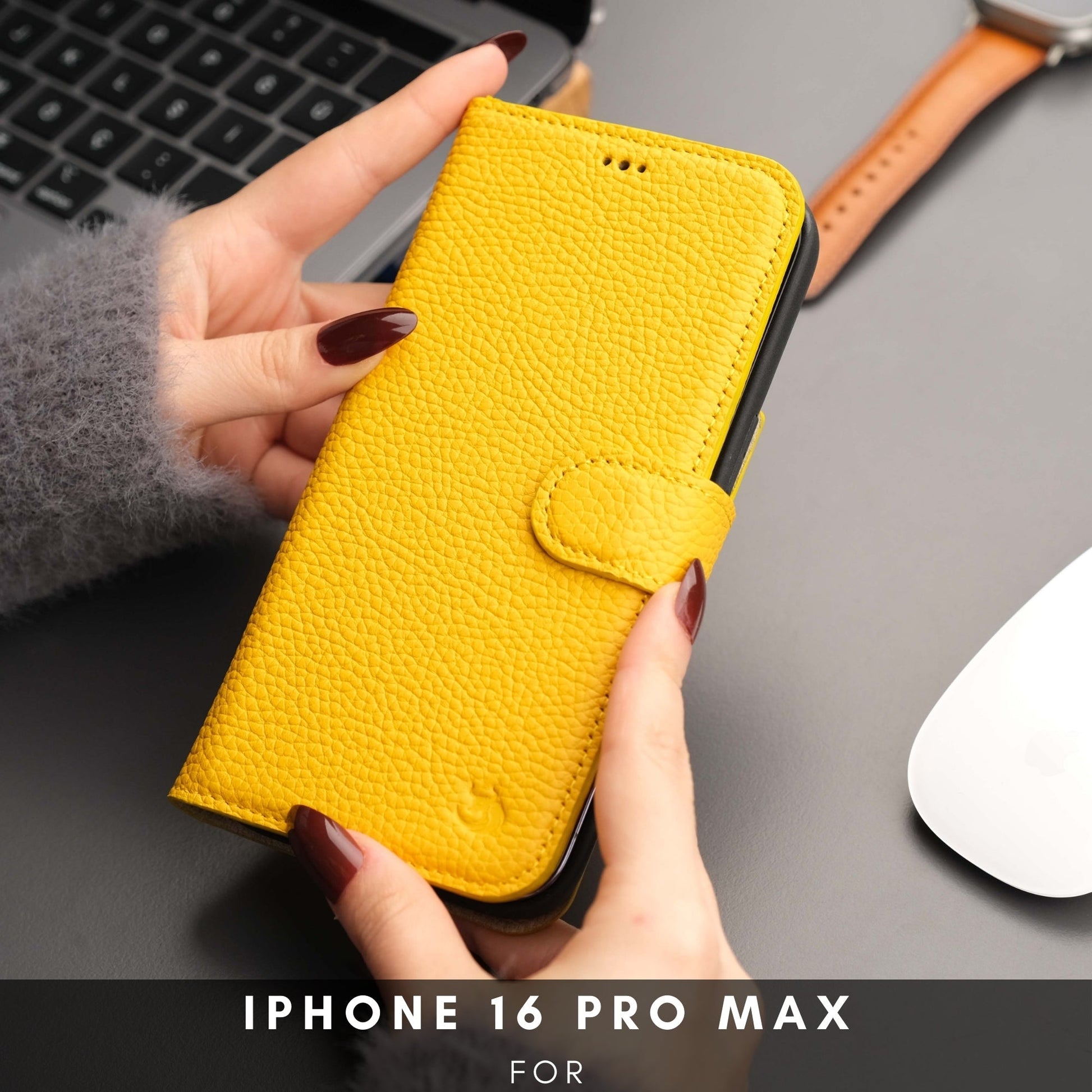 Casper iPhone 16 Pro Wallet Case Leather MagSafe