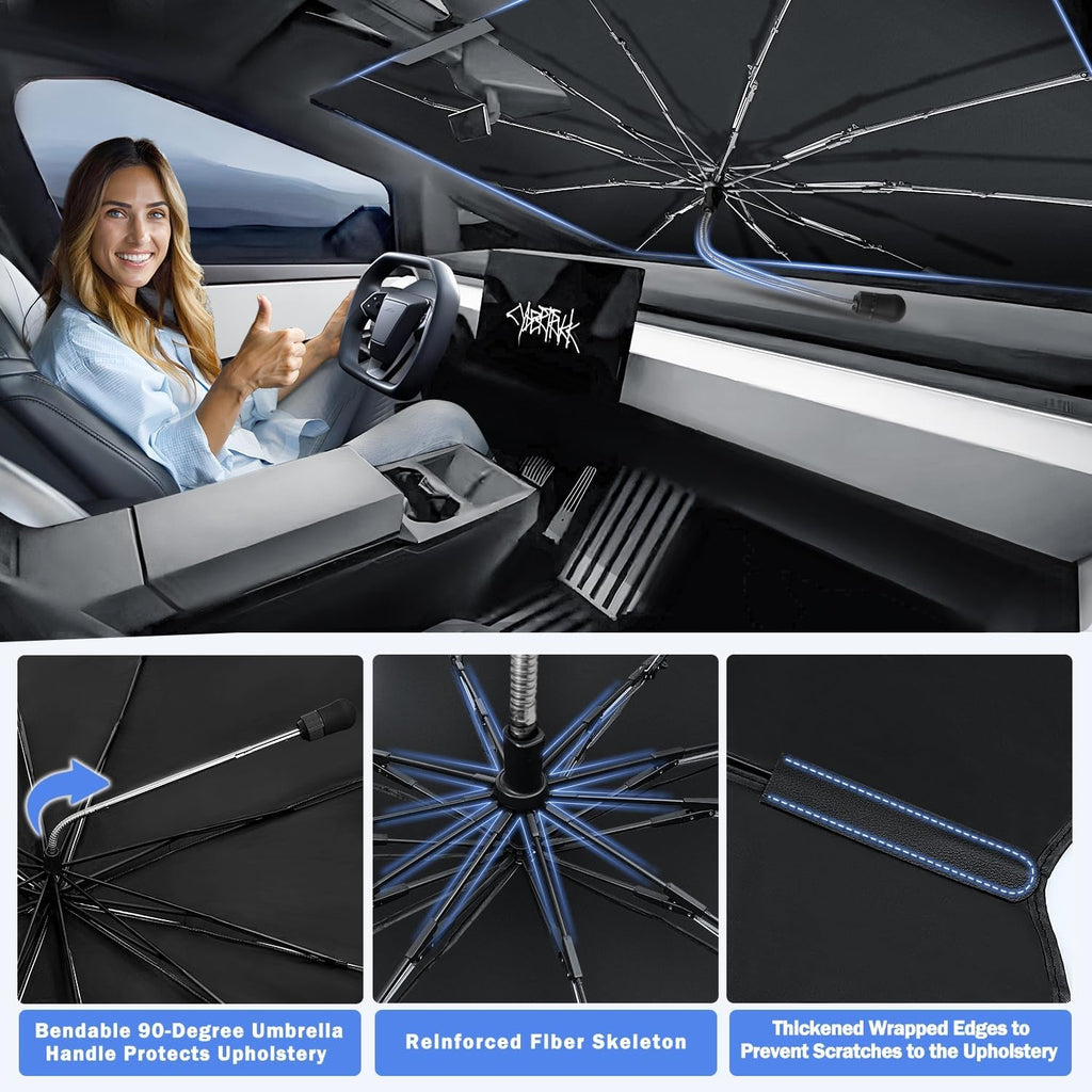 Tesla Cybertruck Sunshade Umbrella 2024-25 Blackout UV