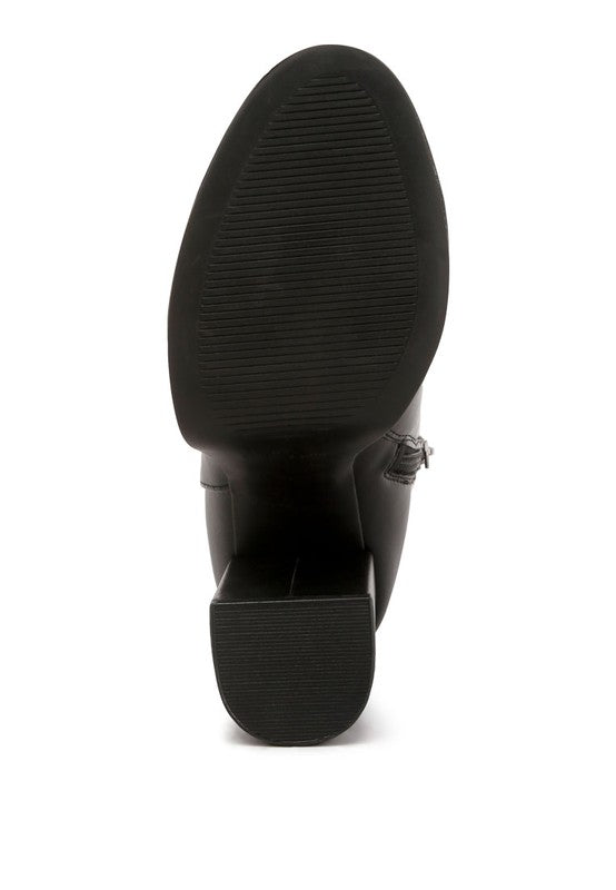 Beauty Block Heel Platform Ankle Boots
