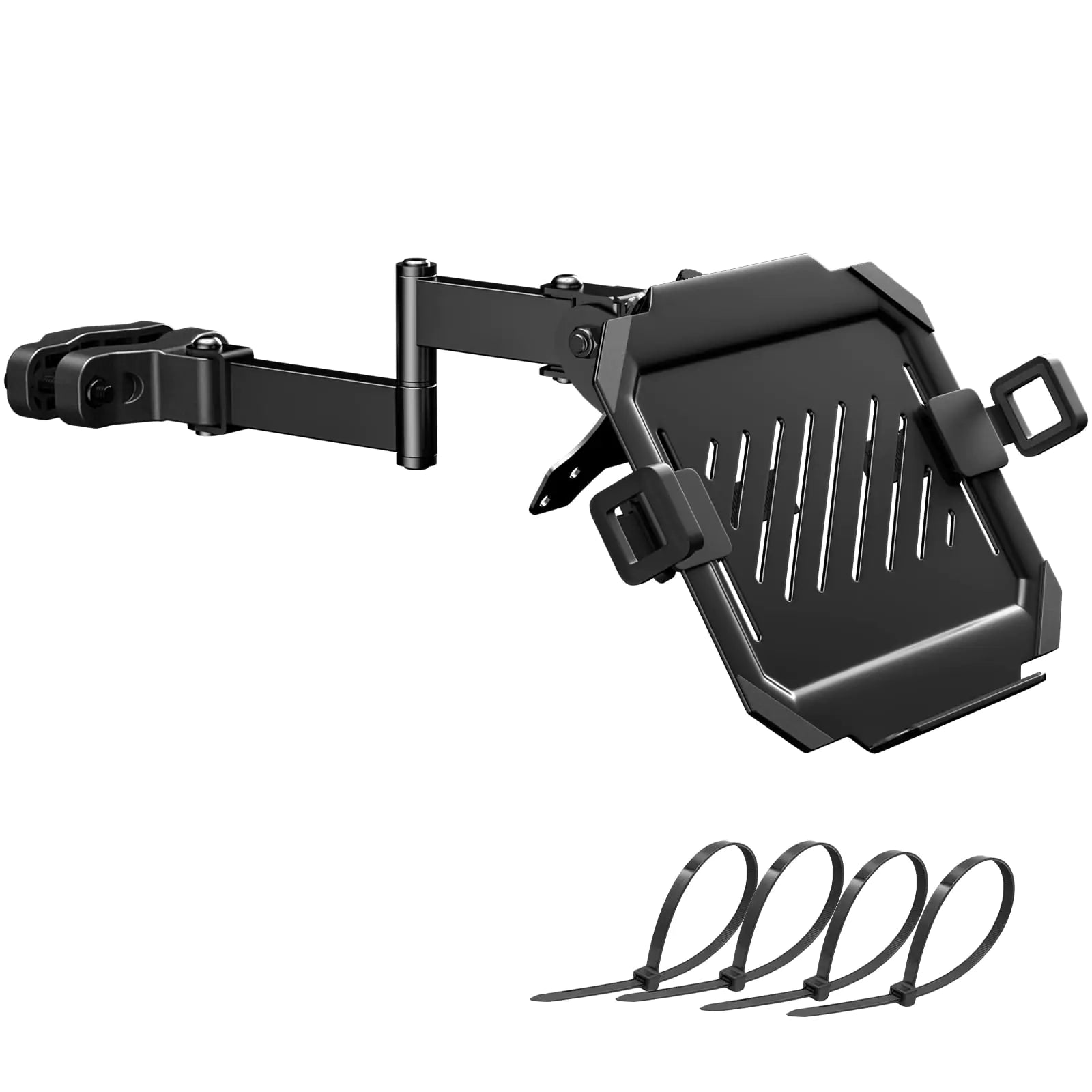 PUTORSEN Laptop Pole Mount TrayUniversal Full Motion Laptop Arm Laptop Holder Arm with Removable 75mm and 100mm VESA PlateFit 12 to 18 inch Laptops Black