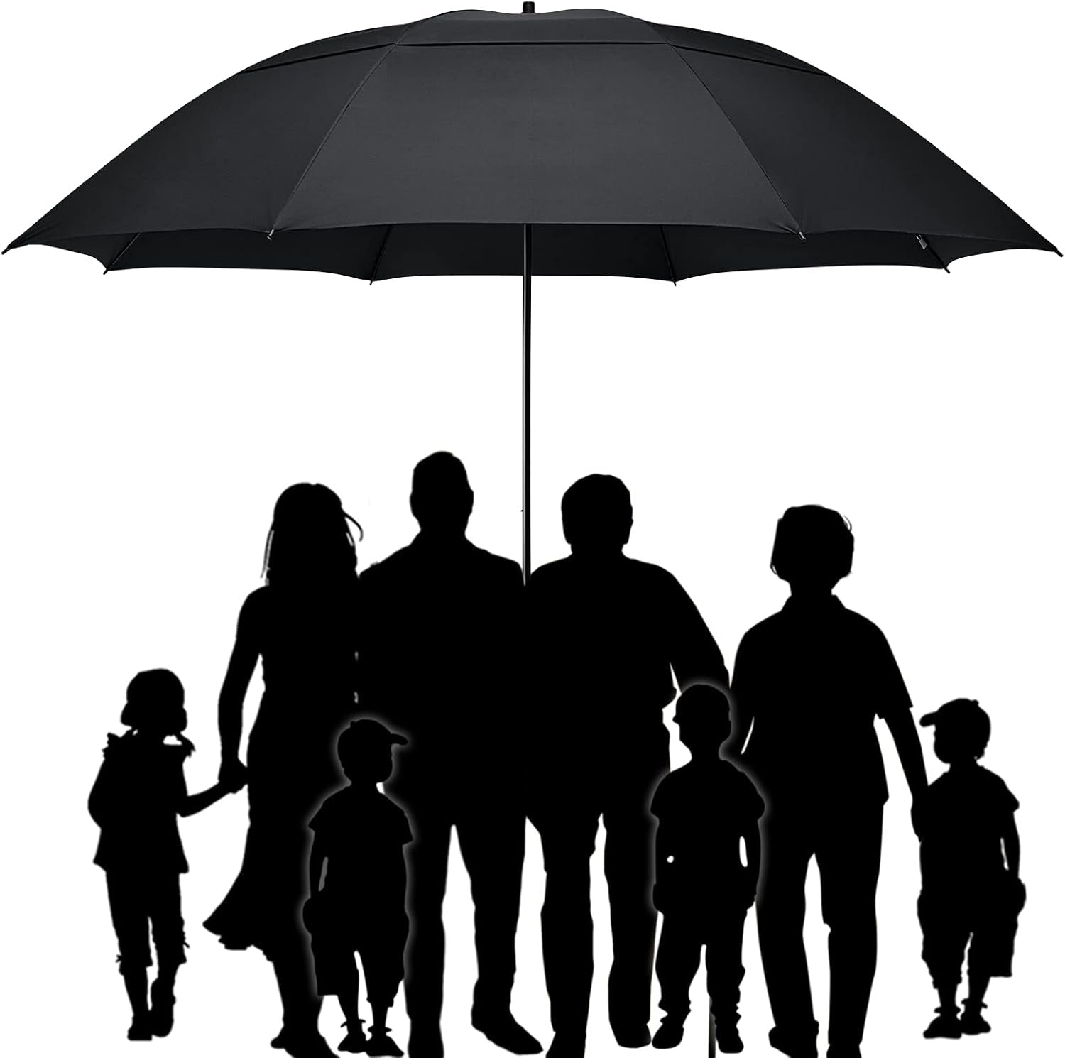 80 Inch Huge Large Oversize Golf Umbrella Double Canopy Vented