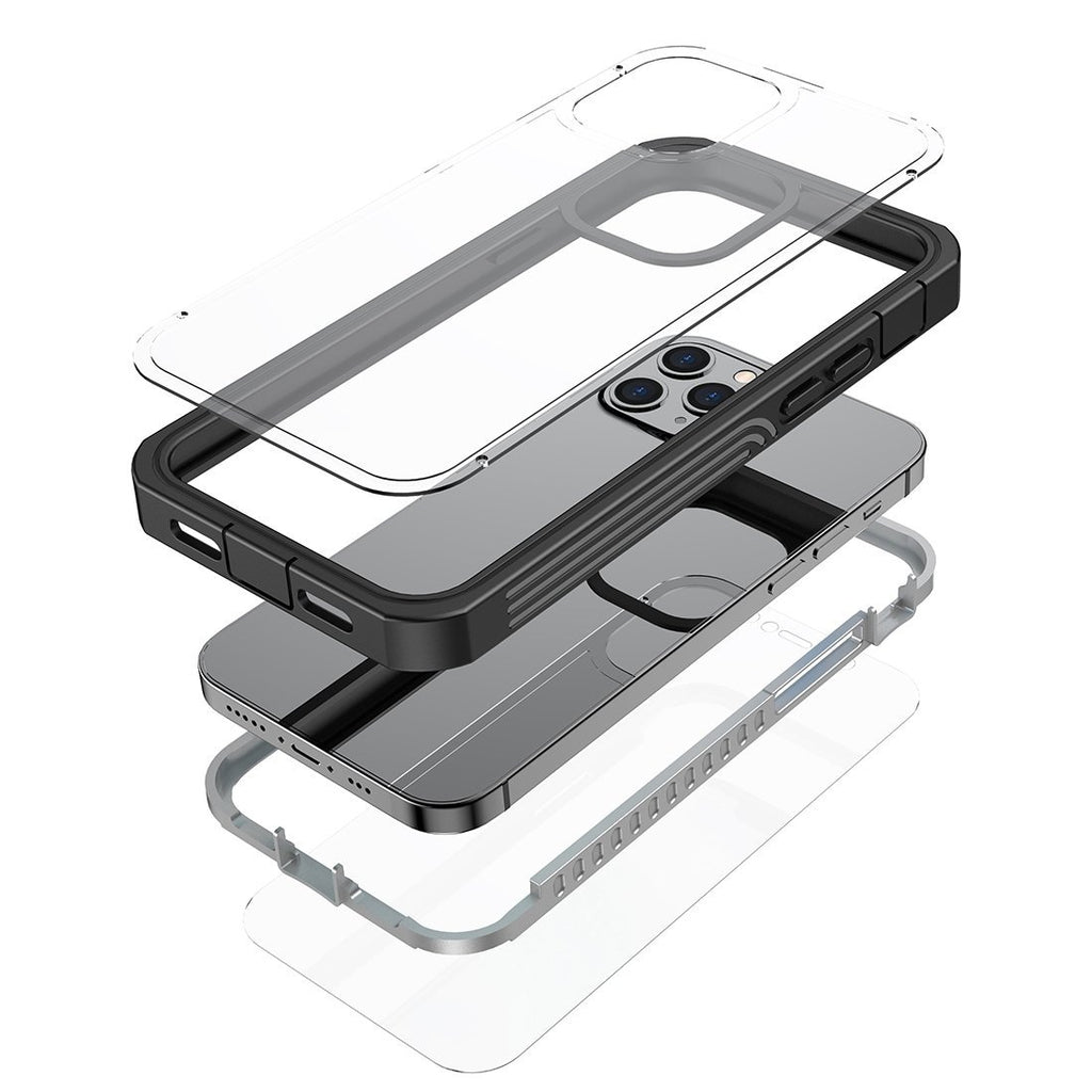 AMZER CRUSTA™ Rugged Tempered Glass Case for iPhone 12 mini - Black