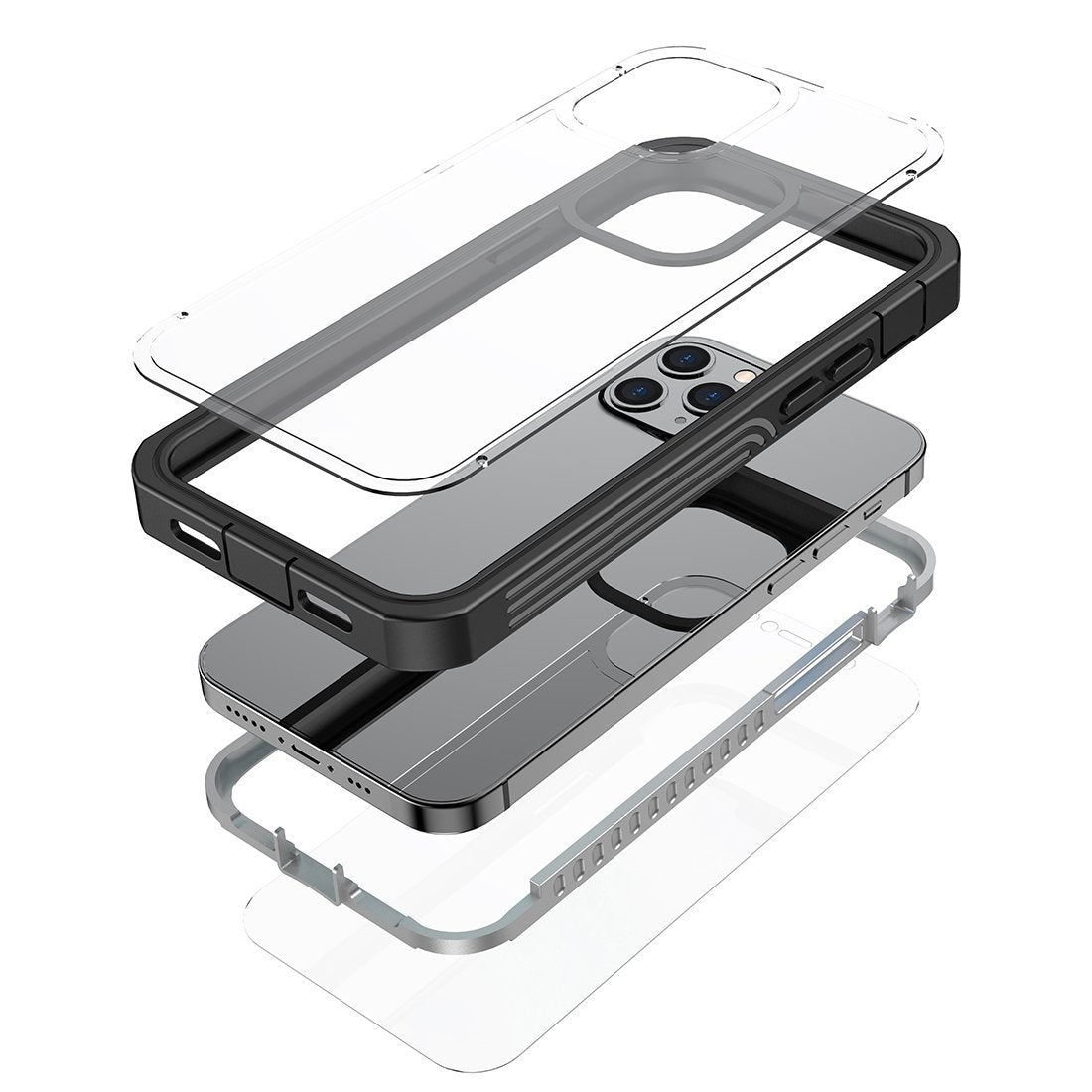 AMZER CRUSTA™ Rugged Tempered Glass Case for iPhone 12 mini - Black