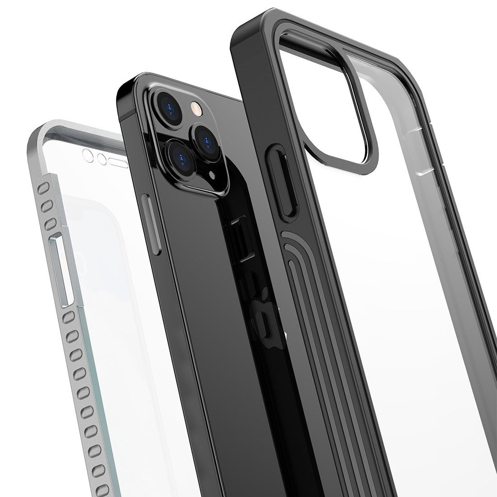 AMZER CRUSTA™ Rugged Tempered Glass Case for iPhone 12 mini - Black