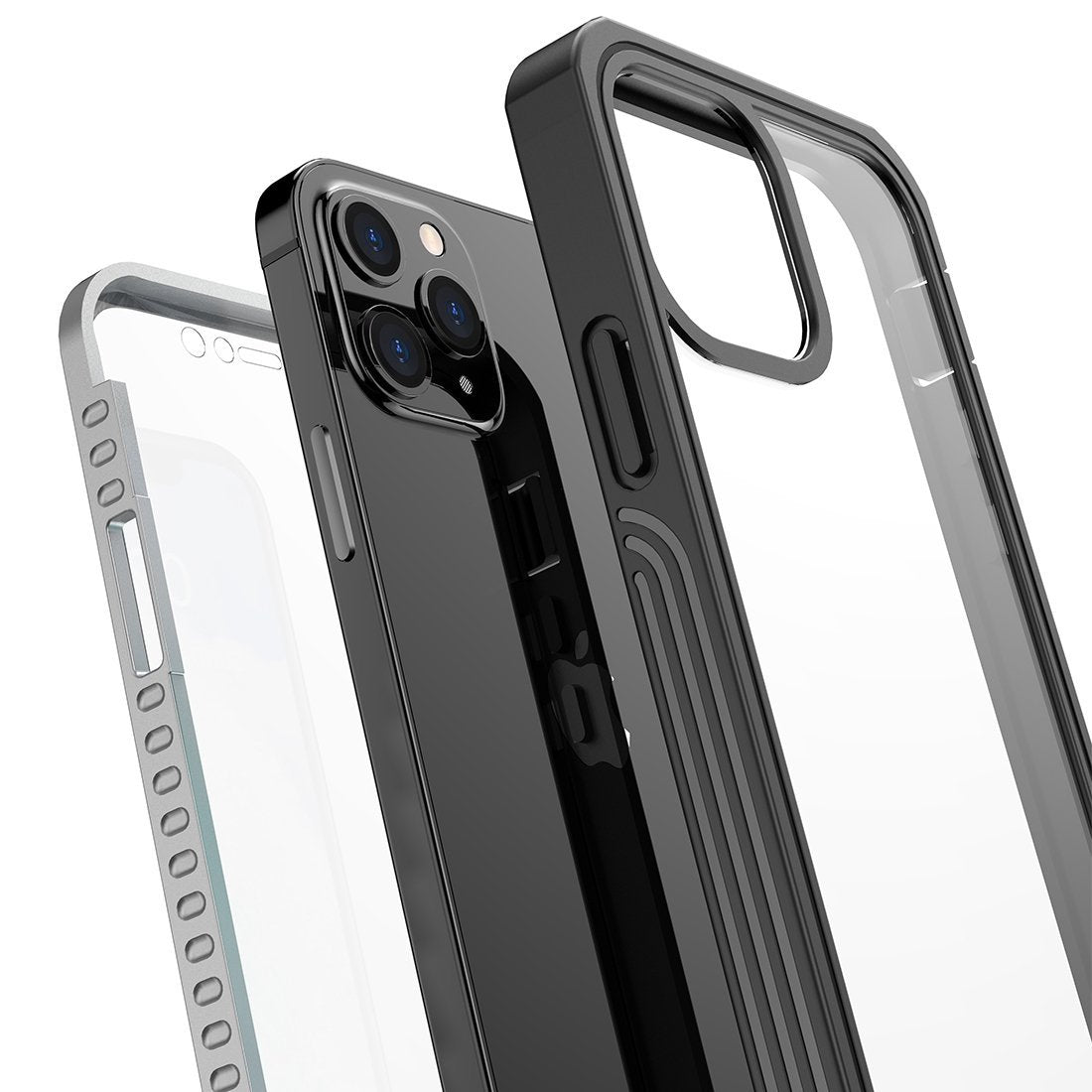 AMZER CRUSTA™ Rugged Tempered Glass Case for iPhone 12 mini - Black