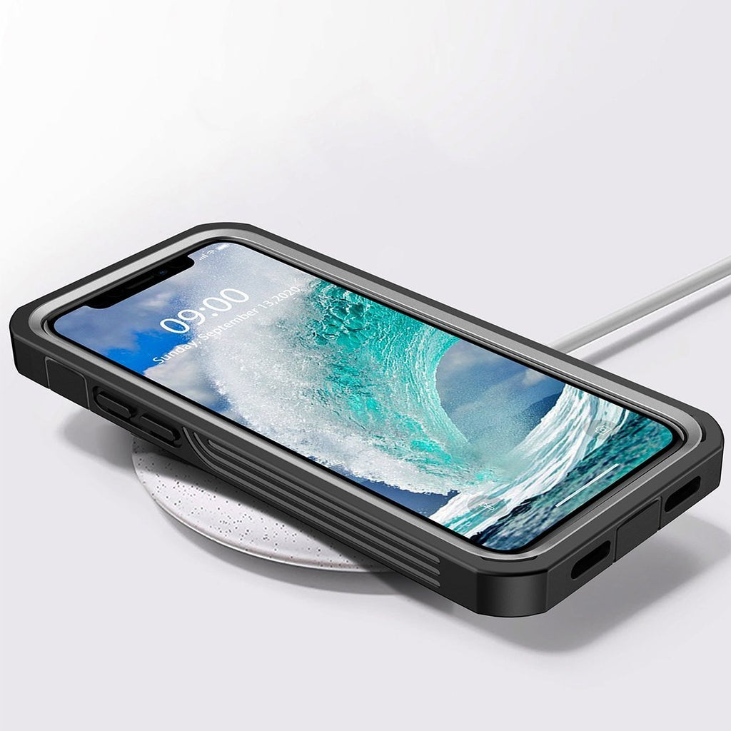 AMZER CRUSTA™ Rugged Tempered Glass Case for iPhone 12 mini - Black