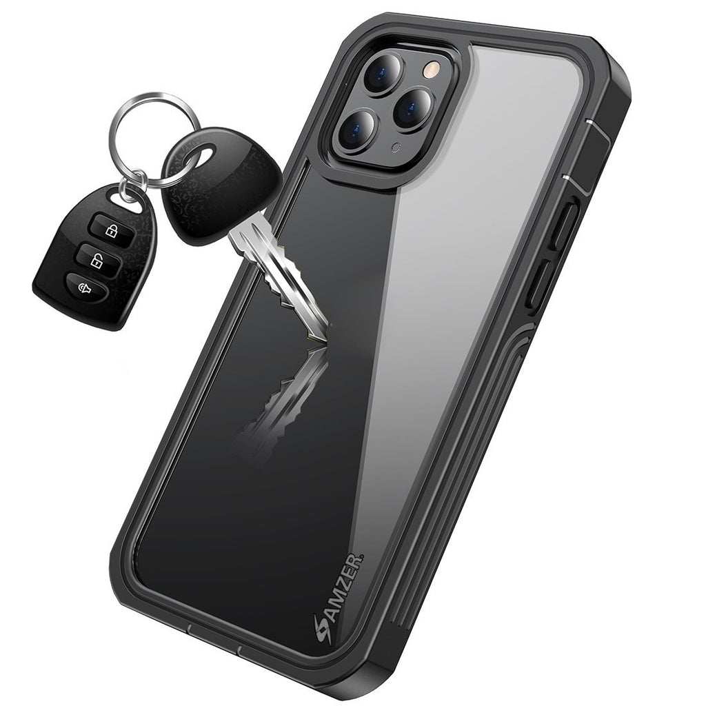 AMZER CRUSTA™ Rugged Tempered Glass Case for iPhone 12 mini - Black
