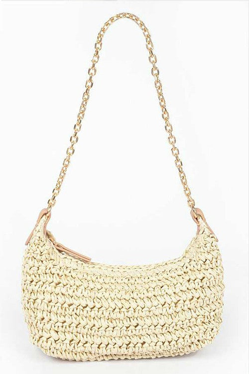Faux Straw Fashion Shoulder Bag