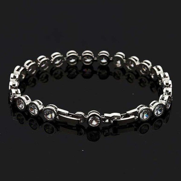 Bridal Circle Shape Cubic Zirconia Bracelet