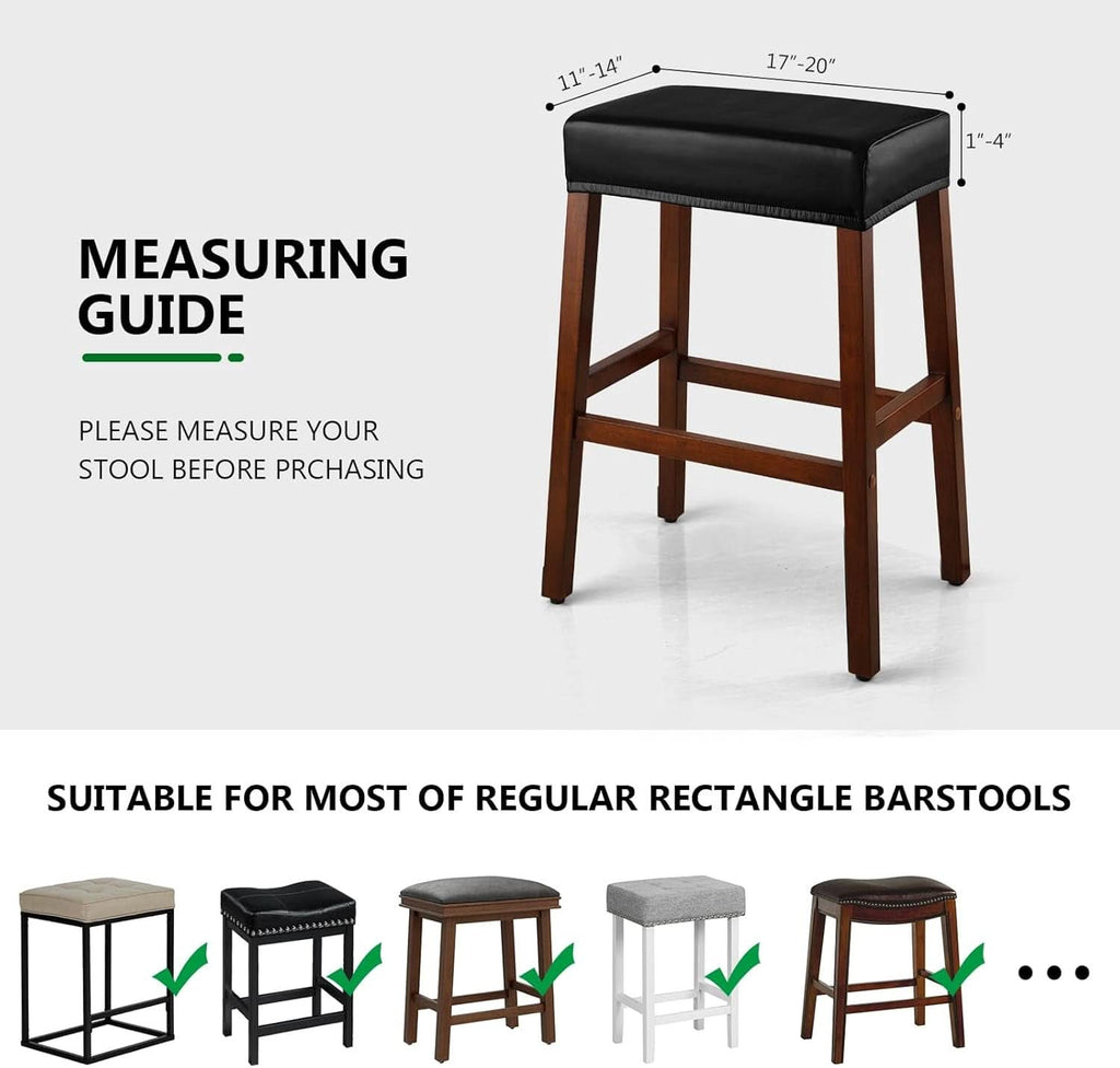 Rectangular Bar Stool Covers 4 Pack Stretch Waterproof-2