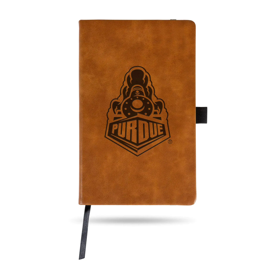 Rico Industries NCAA Purdue Boilermakers Brown Laser Engraved Small Notepad Jounral/Notepad 8.25" x 5.25"- Office Accessory