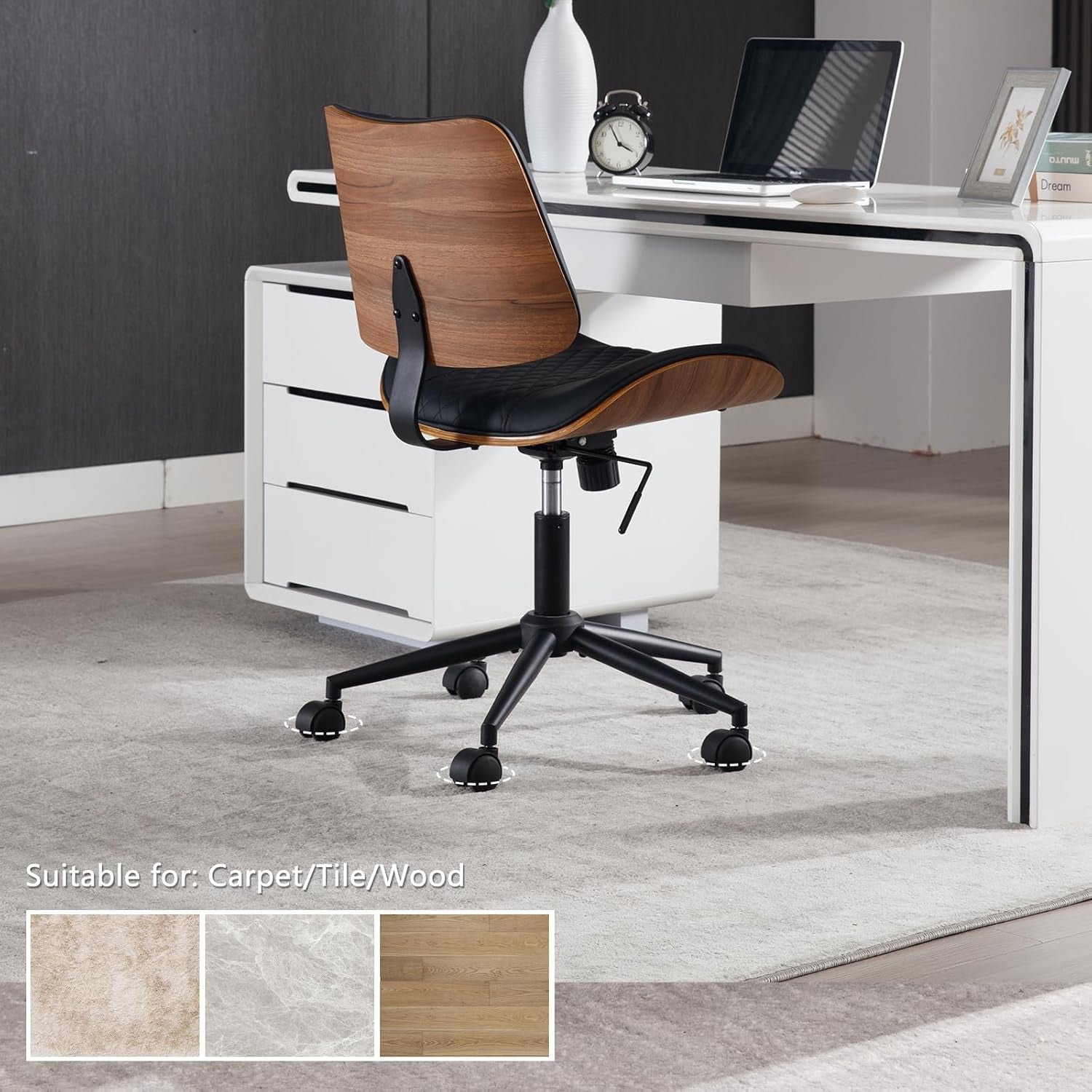 Office Chair Black 360 Swivel Ergonomic Desk Chair