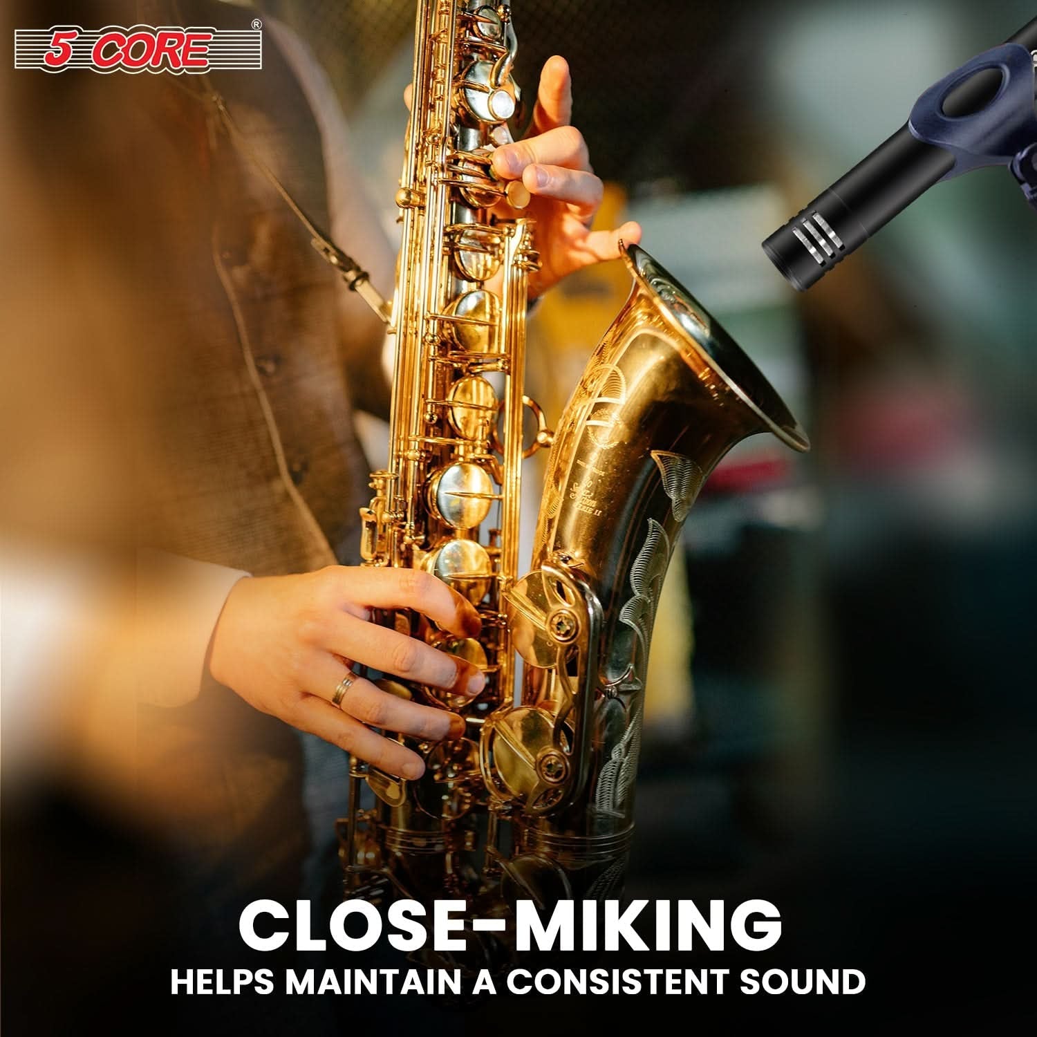 5Core Instrument Microphone Professional XLR Cardioid Pencil Stick