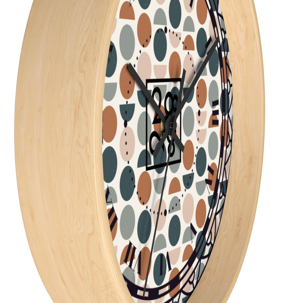 2882Time™ Halves & Wholes Retro Dot Geometric Clock