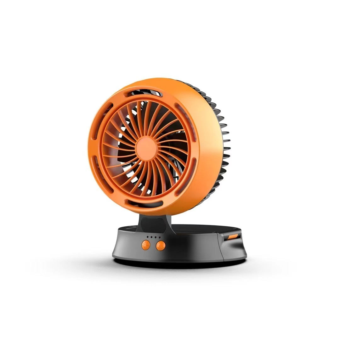 Solar Vertical Camping Fan Desk Mute Lighting Fan