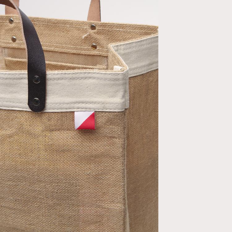 Bazaar Jute and Leather Market Tote Bag
