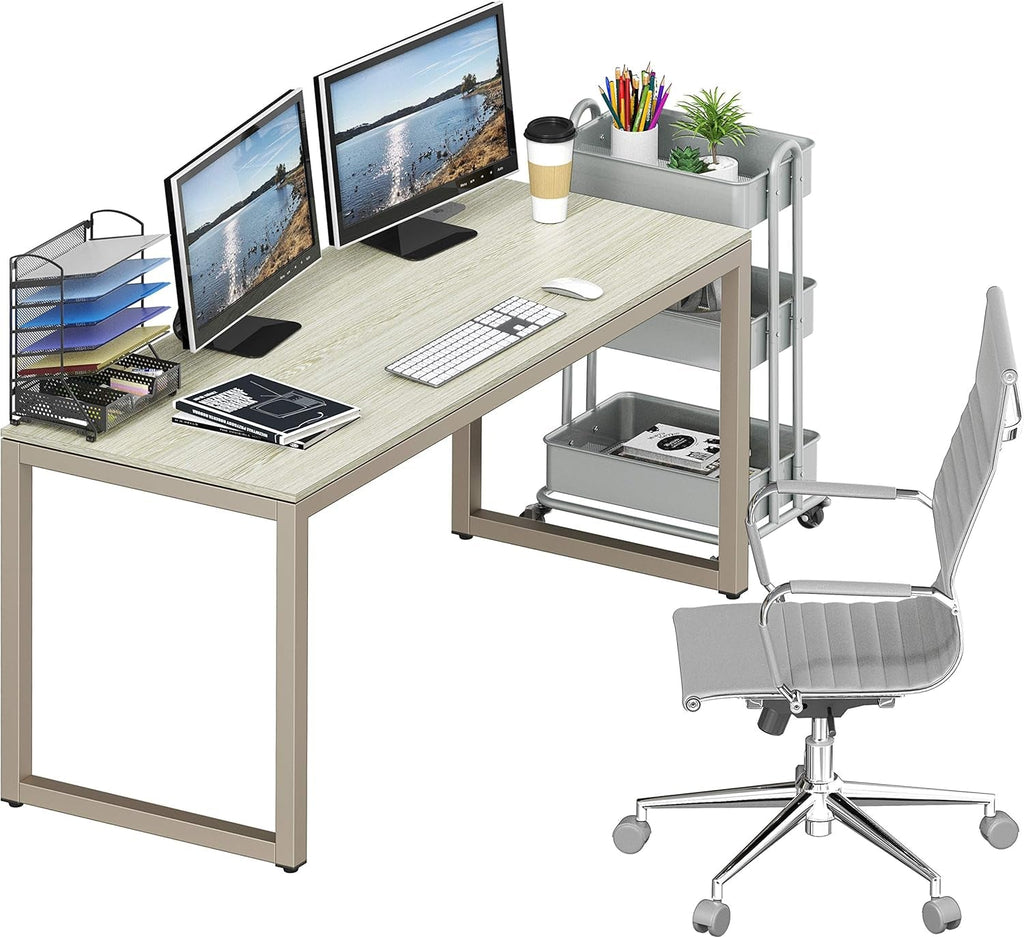 Home Office 55-Inch Large Computer Desk, Maple