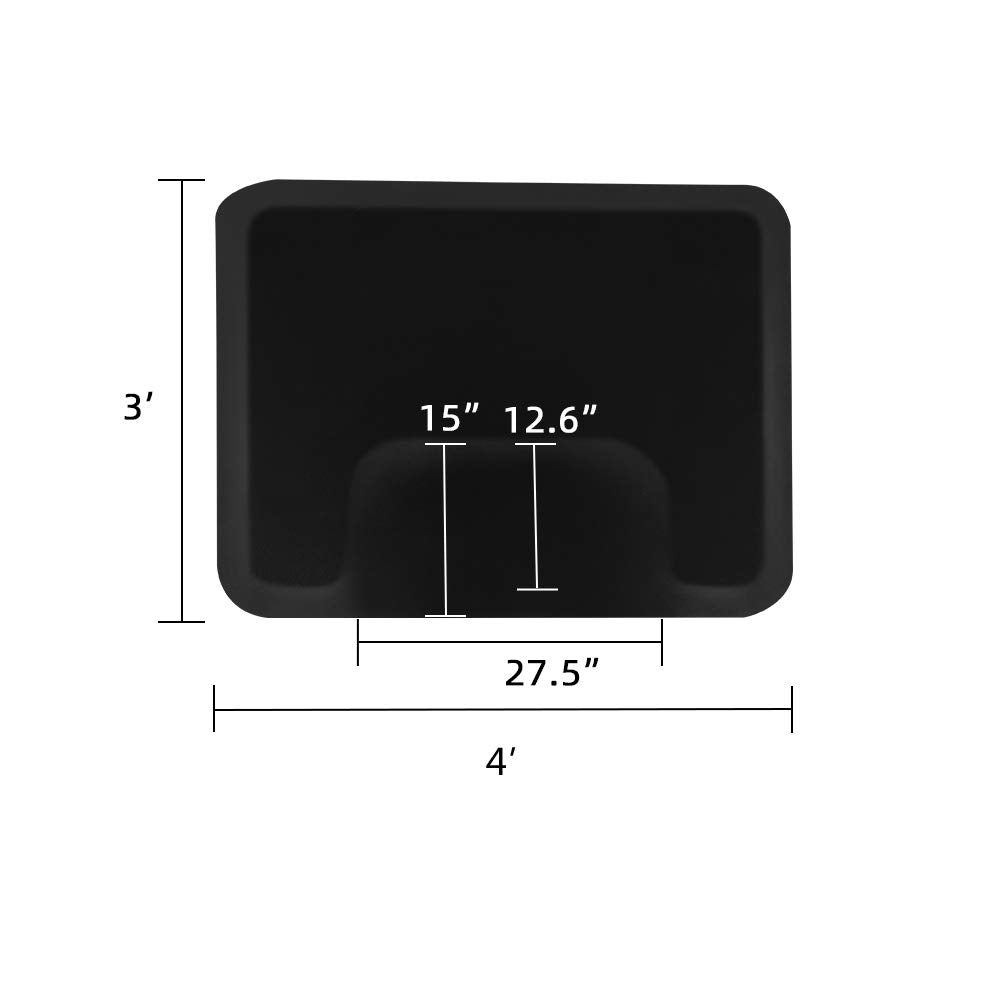 3' X 4' Barber Floor Mat anti Fatigue for Stylist Standing, 1/2''
