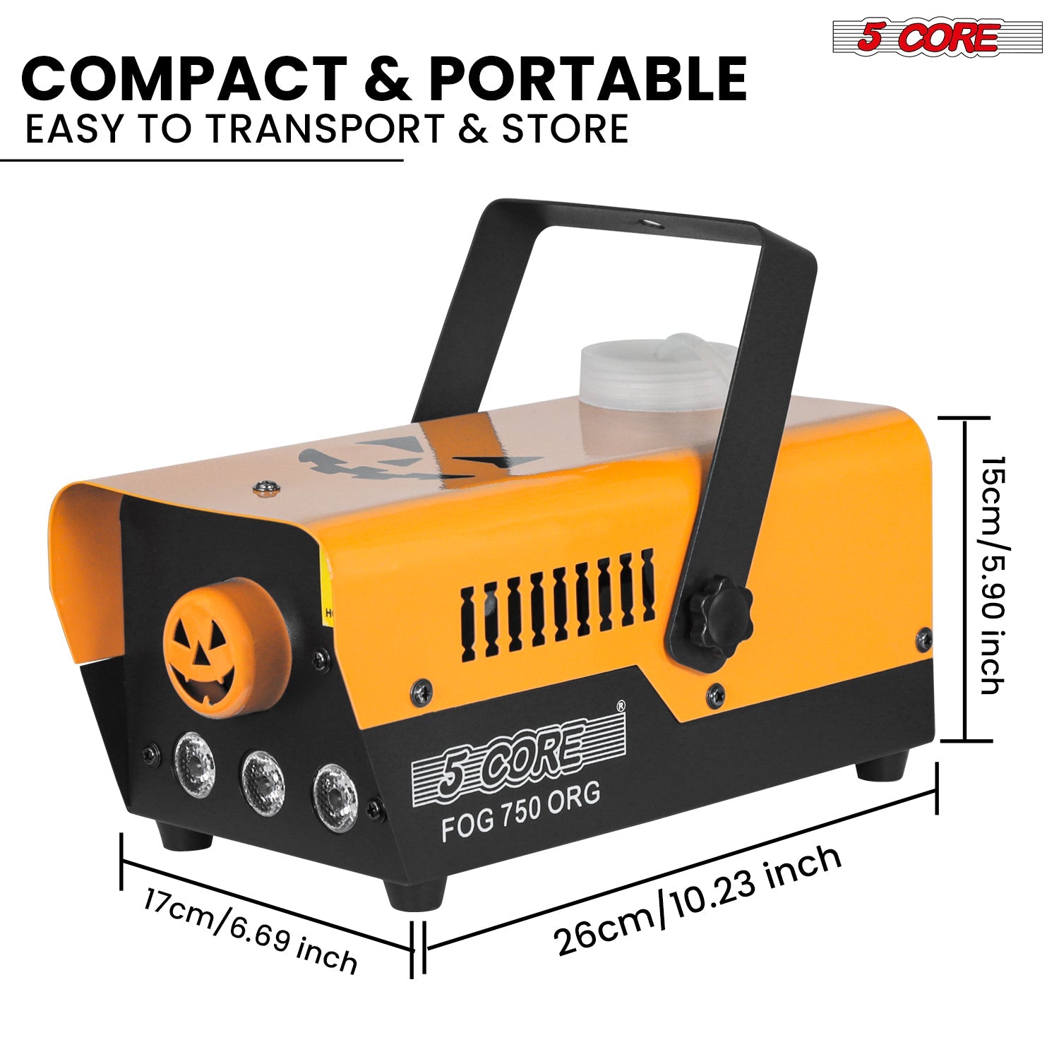 5 Core Fog Smoke Machine 750W Low Lying Indoor Outdoor 250ML Fog Maker