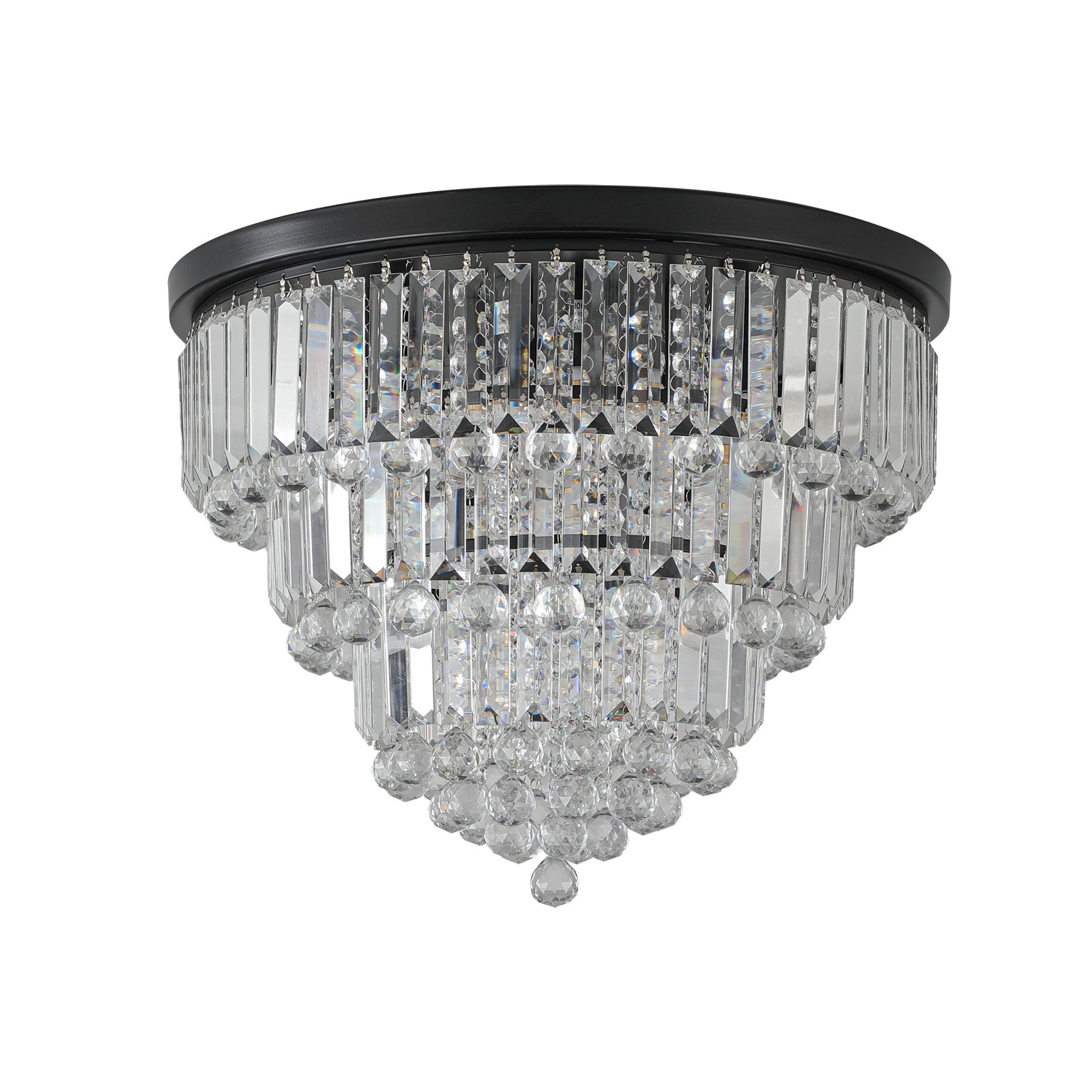 Black luxury modern style crystal lights, large ceiling chandeliers,