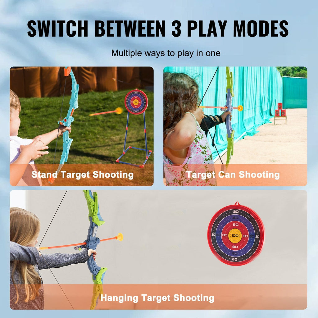 VEVOR Bow And Arrow Set For Kids, 2 Pack LED Light Up Archery Set With