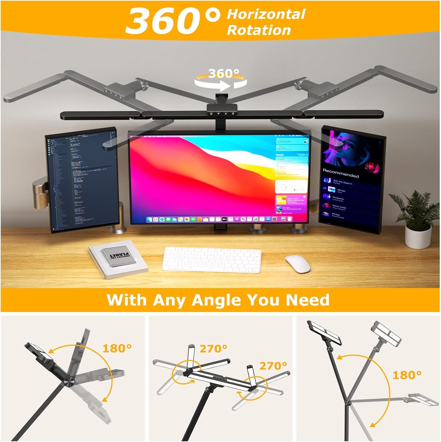 LED Desk Lamp with Clamp, Architect Desk Lamp for Home Office with
