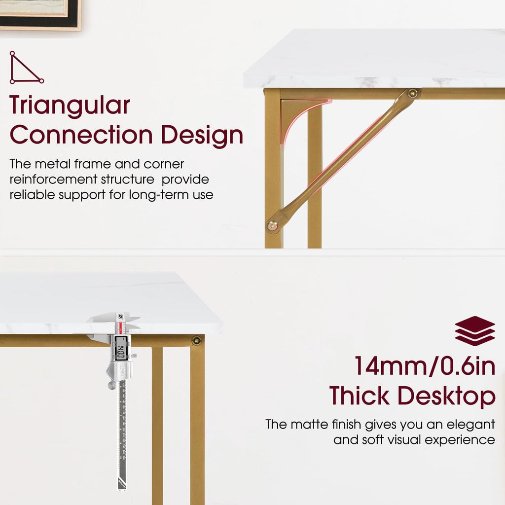 Computer Desk,47 Inches Home Office Desk Writing Study Table Modern