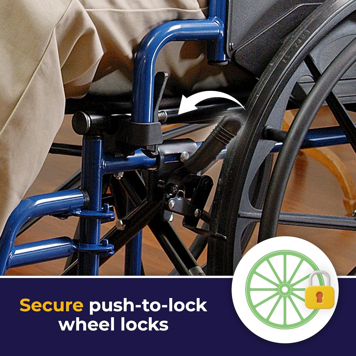 Blue Streak Wheelchair with Flip Back Desk Arms, Swing Away