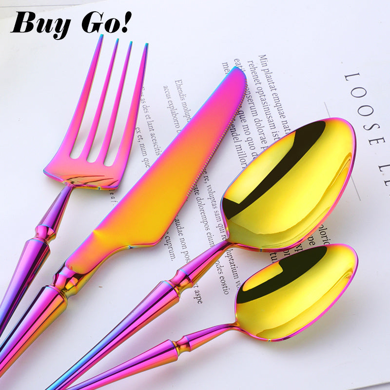 Stainless Steel Cutlery New Color Restaurant Small Waist Cutlery