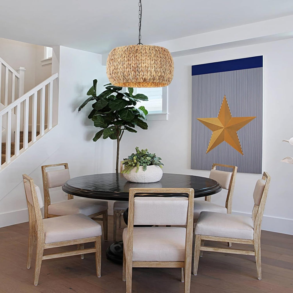 Farmhouse Chandelier for Dining Room,5-Light Boho Chandelier Light