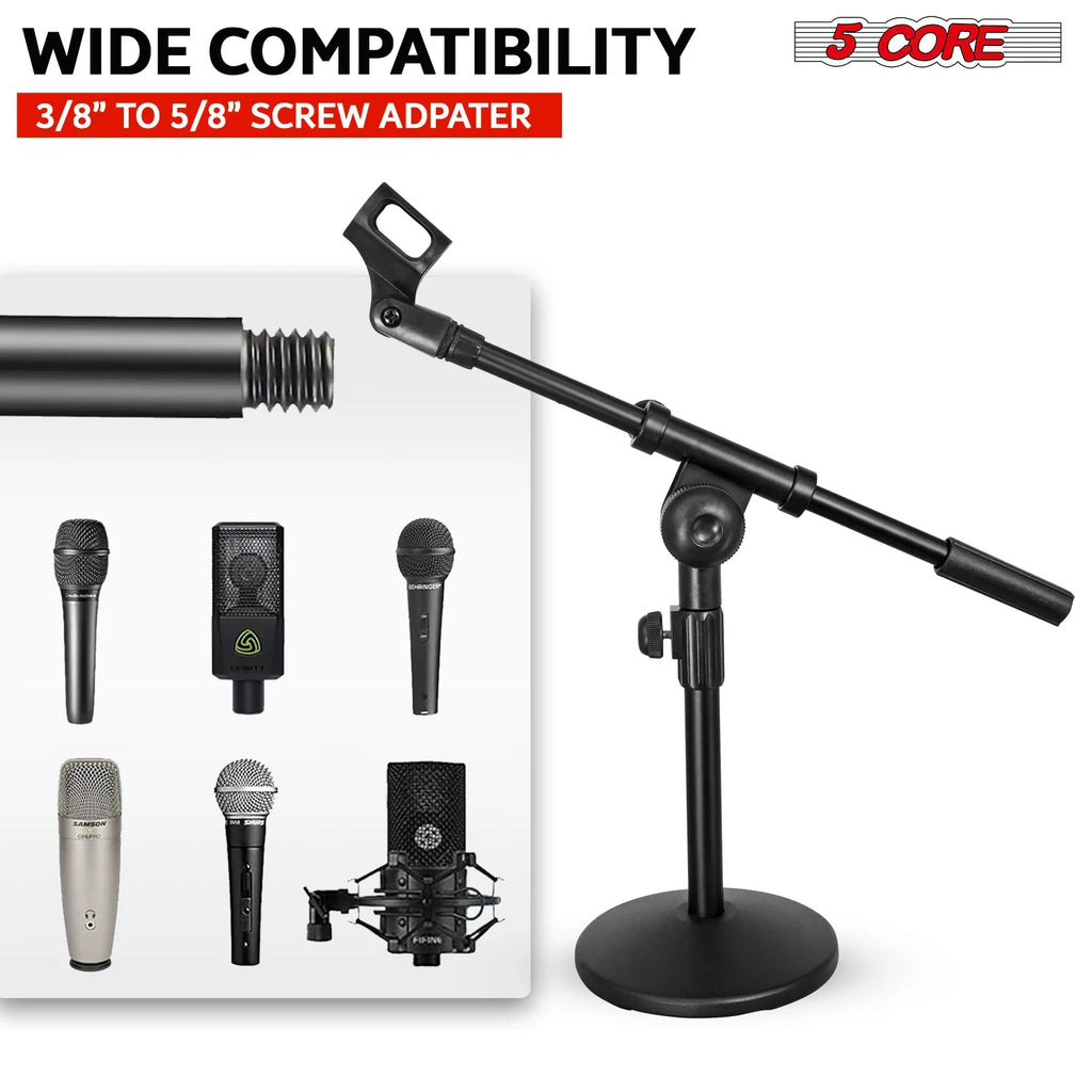 5Core round Base Desktop Mic Stand Universal Desk Microphone Holder