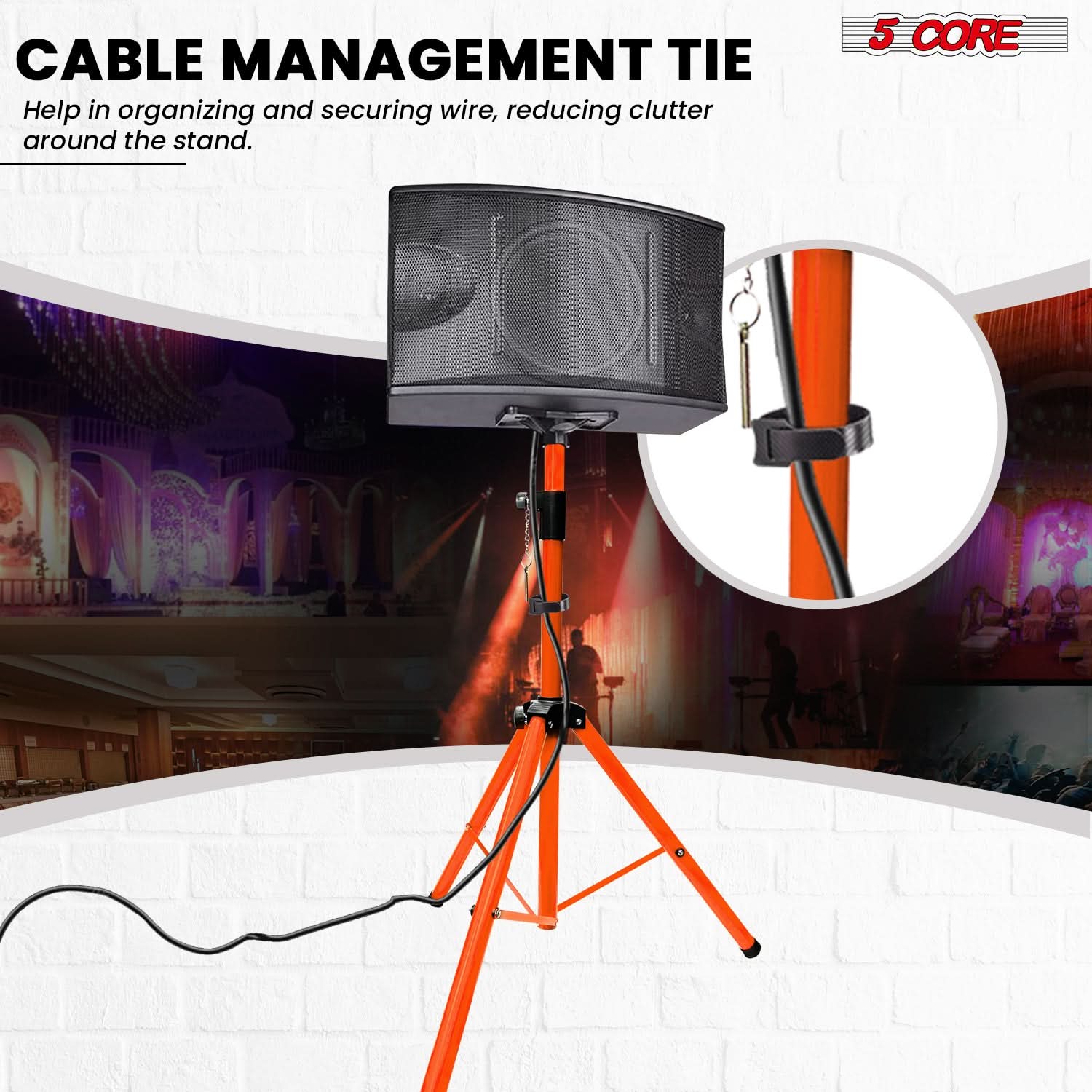 5 Core Speaker Stand Height Adjustable PA DJ Tripod Studio Monitor