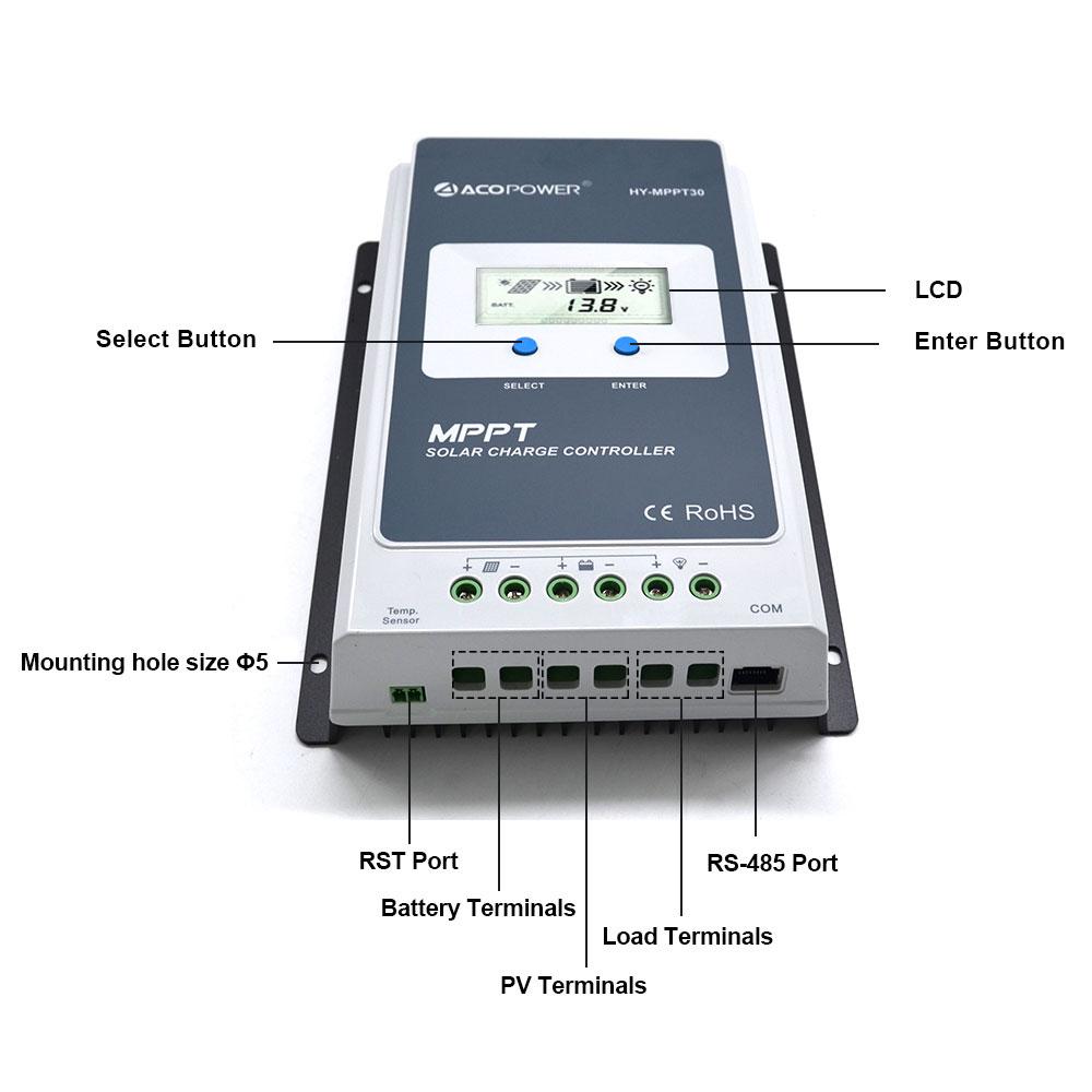 Midas 30 Amp MPPT Solar Charge Controller
