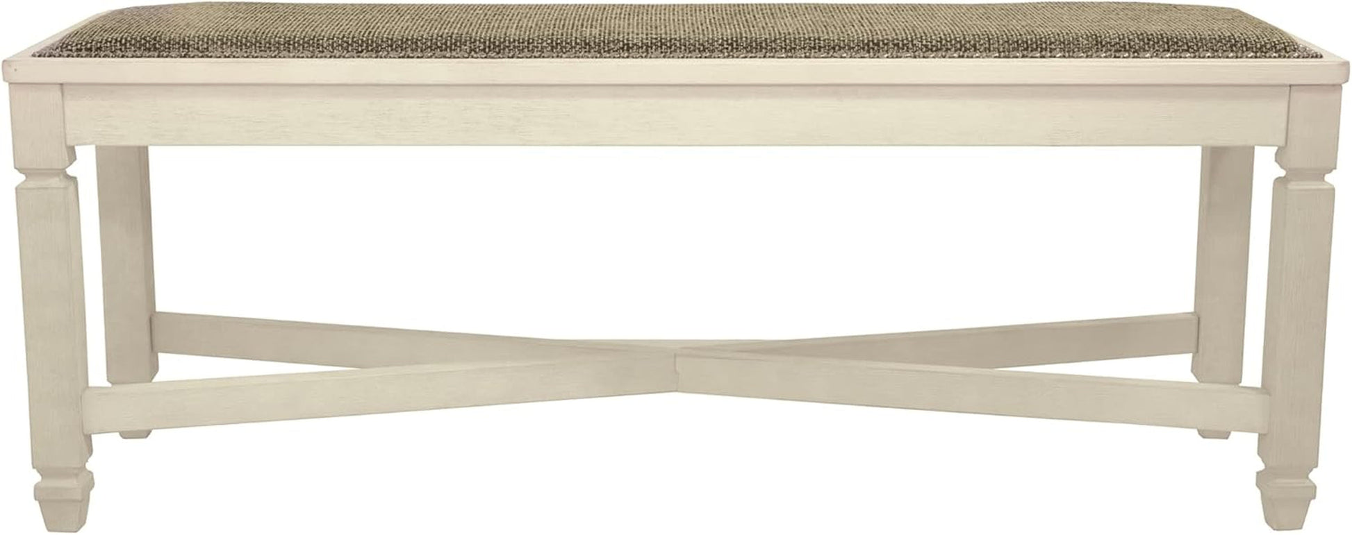 Bolanburg Upholstered Dining Bench Antique White Finish