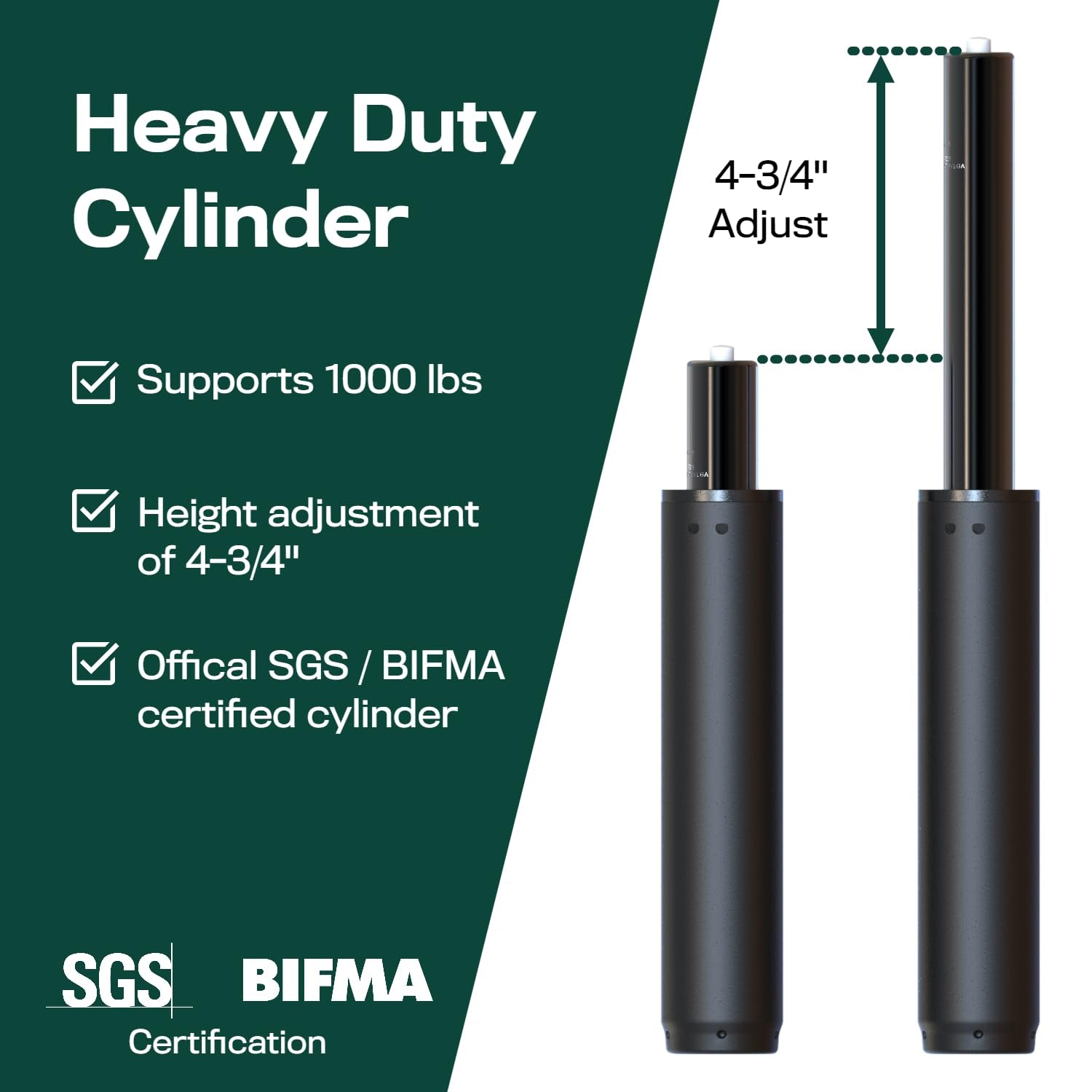Office Chair Cylinder Replacement with Removal Tool (As Seen on PBS) -