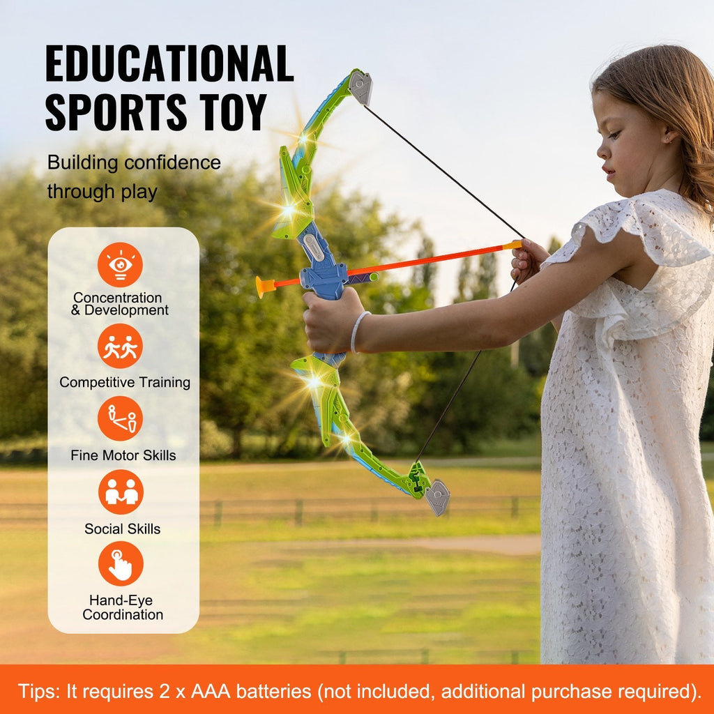 VEVOR Bow And Arrow Set For Kids, 2 Pack LED Light Up Archery Set With
