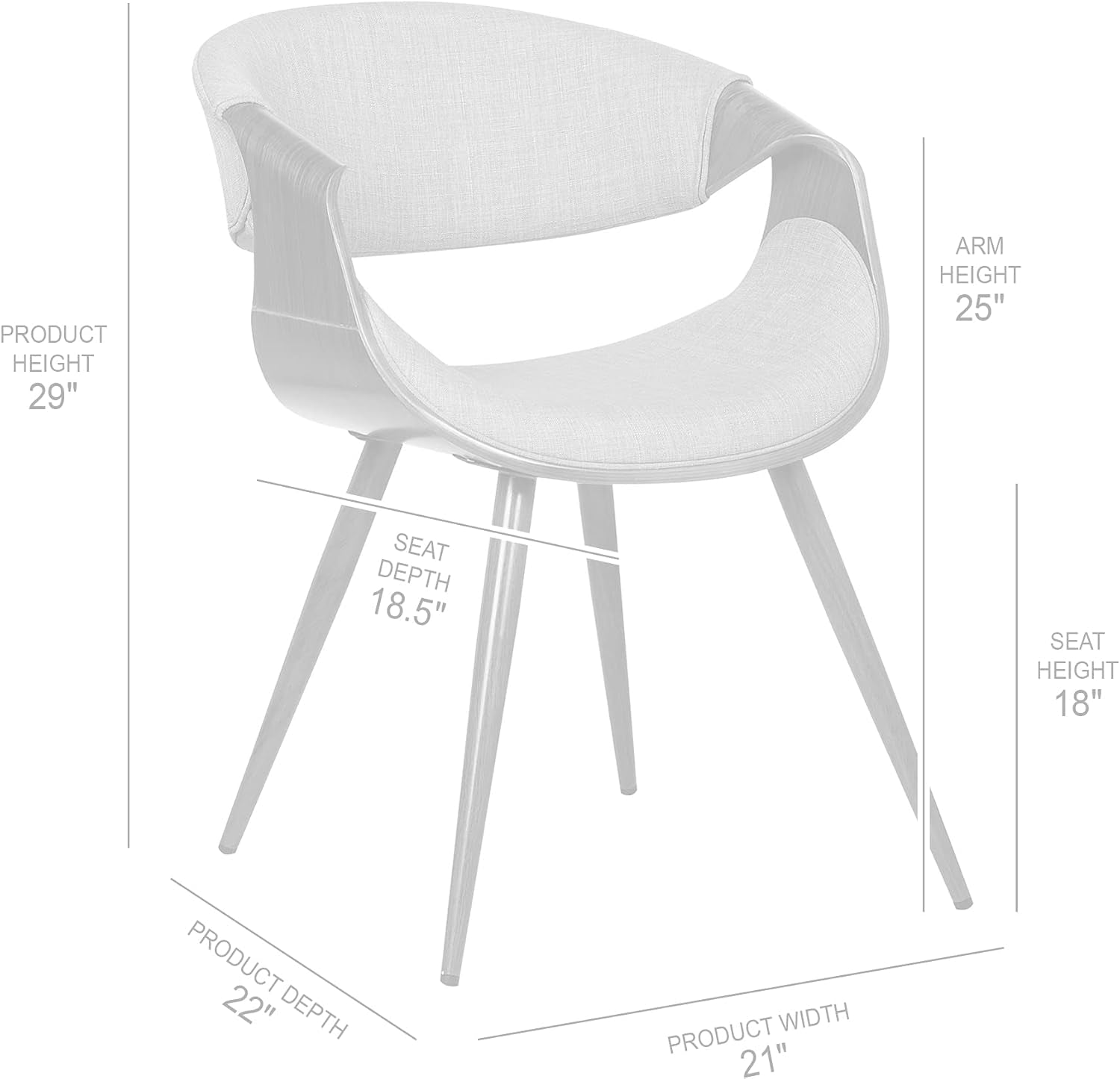 Butterfly Mid Century Modern Dining Chair for Kitchen Office Desk
